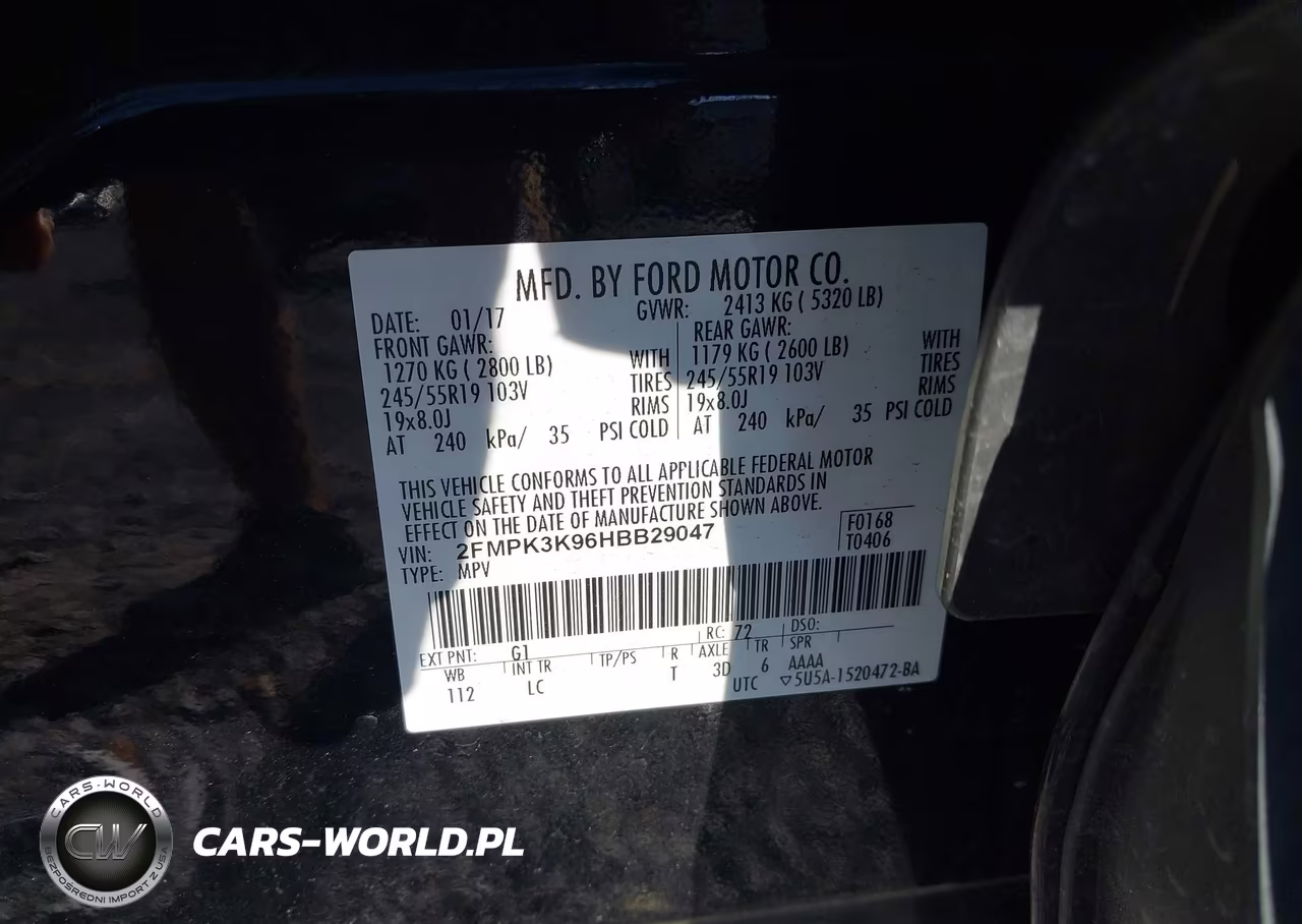 2017 Ford Edge Titanium VIN:2FMPK3K96HBB29047 - 9