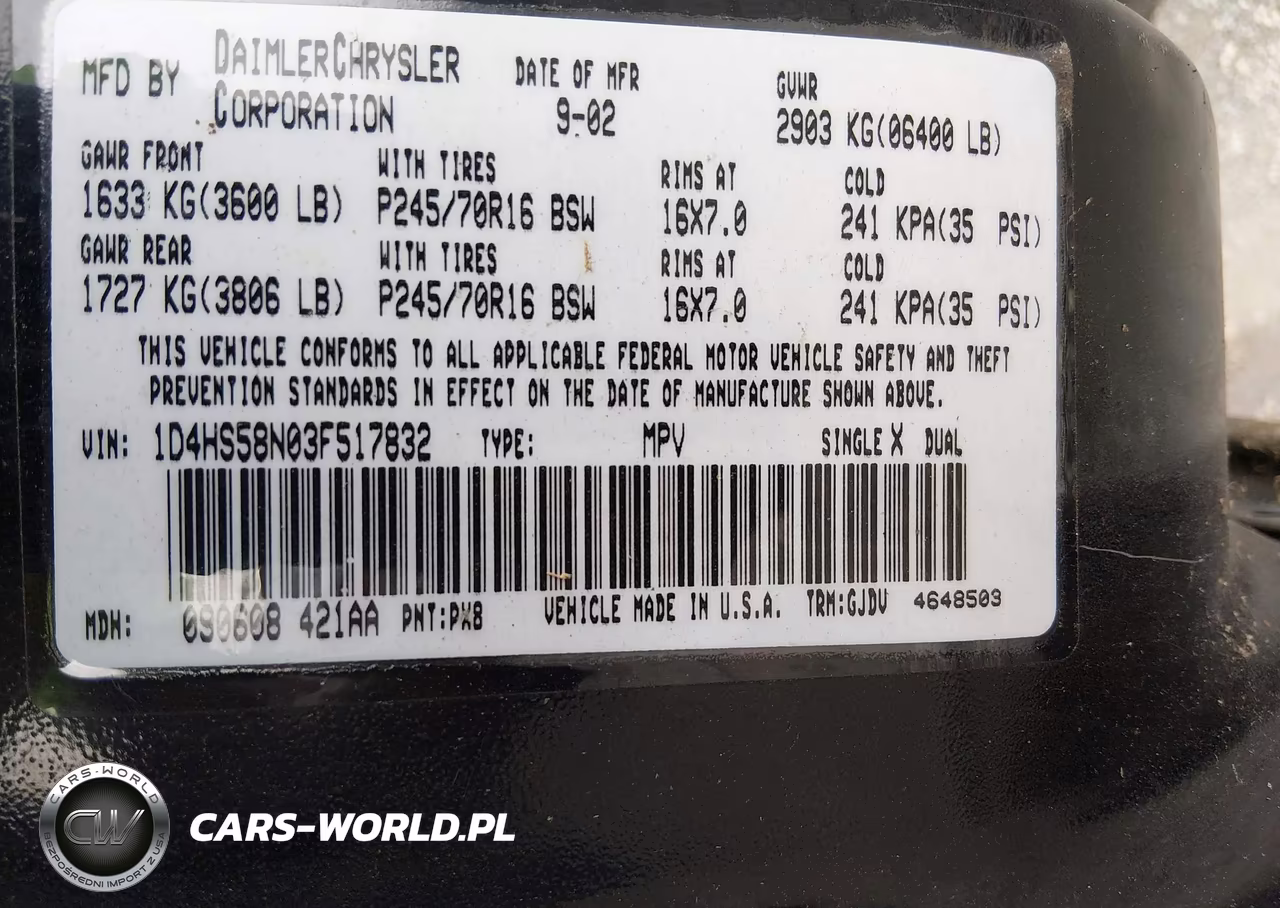 2003 Dodge Durango Slt Plus VIN:1D4HS58N03F517832 - 9