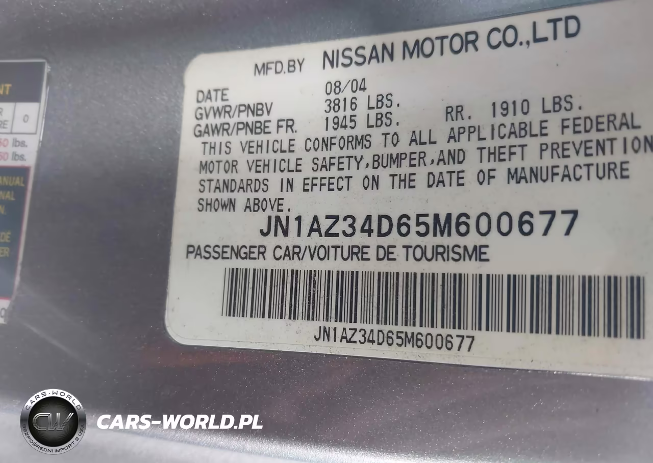 2005 Nissan 350Z Enthusiast VIN:JN1AZ34D65M600677 - 9