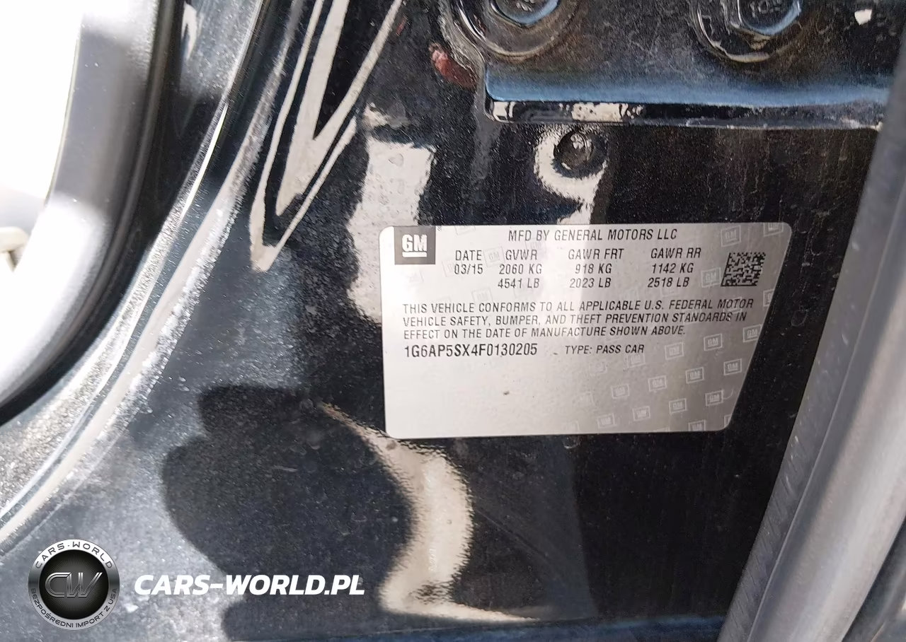 2015 Cadillac Cts Standard VIN:1G6AP5SX4F0130205 - 9