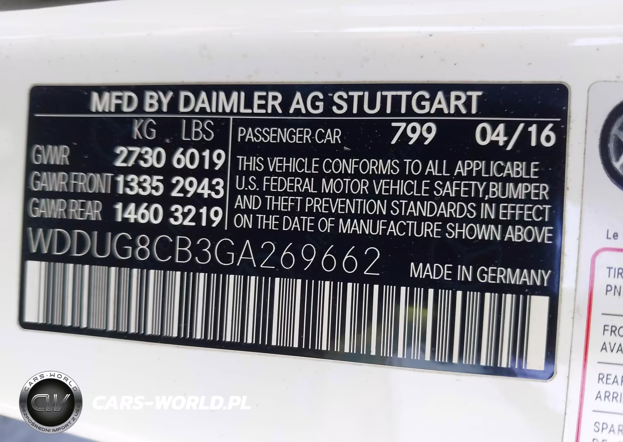 2016 Mercedes-Benz S 550 VIN:WDDUG8CB3GA269662 - 9
