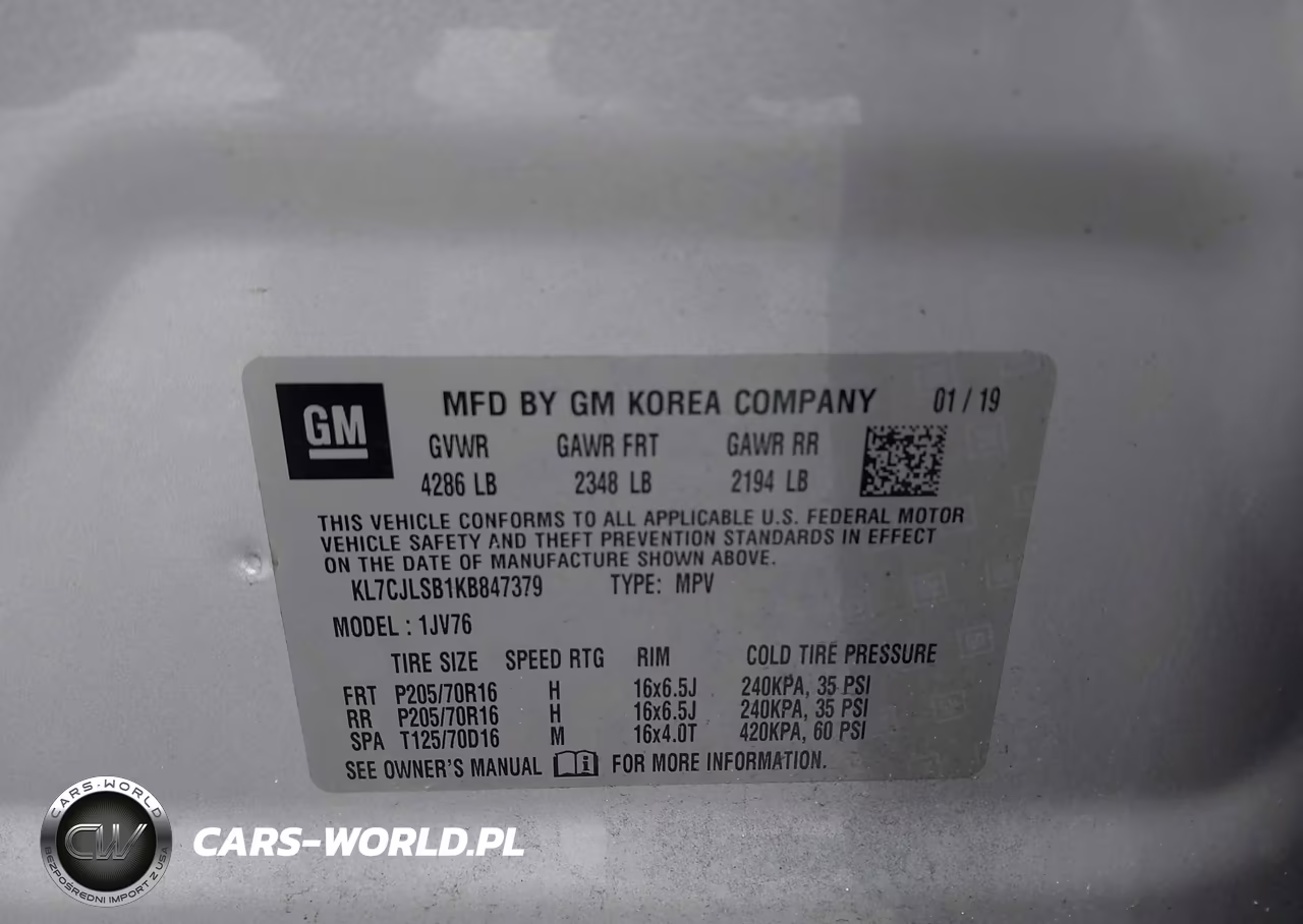 2019 Chevrolet Trax Lt VIN:KL7CJLSB1KB847379 - 9
