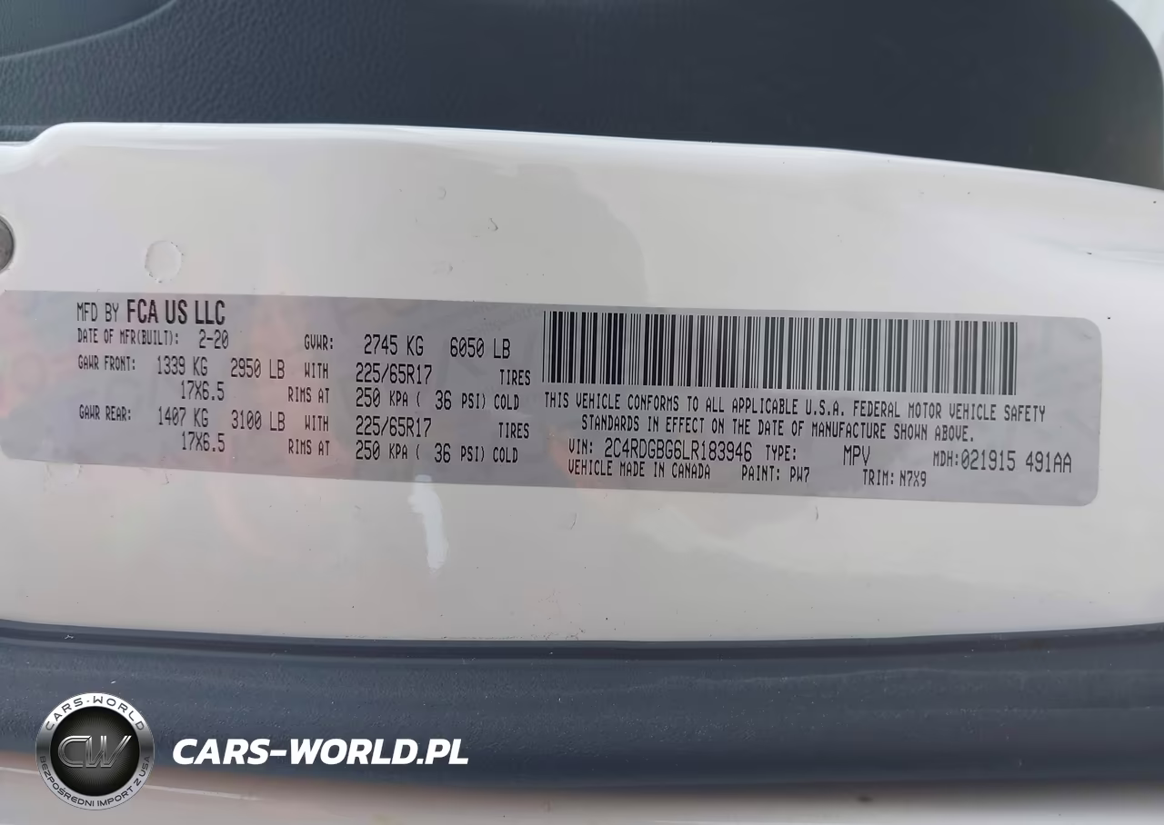 2020 Dodge Grand Caravan Se Plus VIN:2C4RDGBG6LR183946 - 9