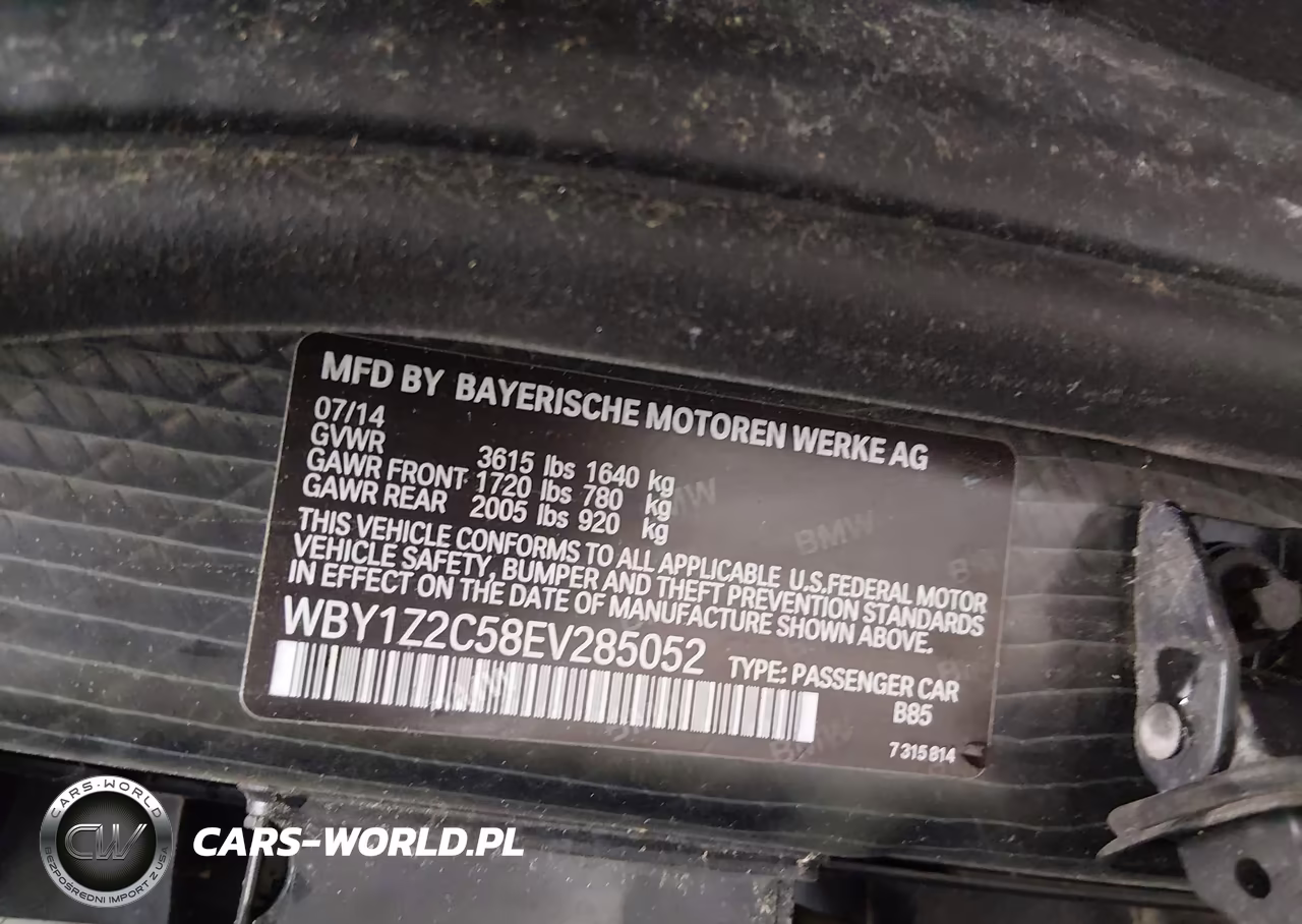 2014 BMW I3 VIN:WBY1Z2C58EV285052 - 9