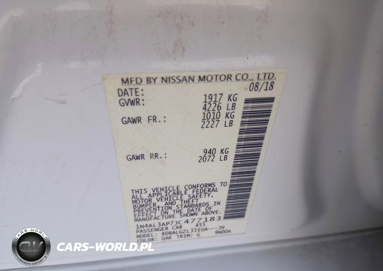2018 Nissan Altima 2.5 S VIN:1N4AL3AP7JC477183 - 9