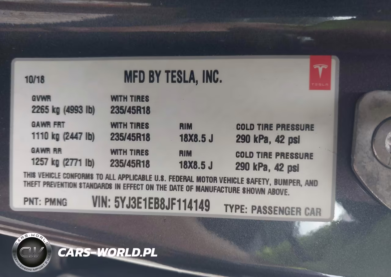 2018 Tesla Model 3 Long Range-Performance VIN:5YJ3E1EB8JF114149 - 9