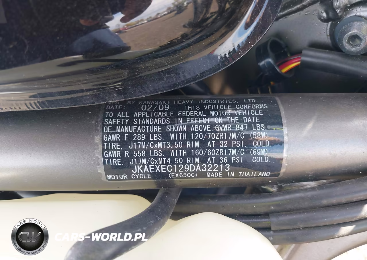 2009 Kawasaki Ex650 C VIN:JKAEXEC129DA32213 - 10