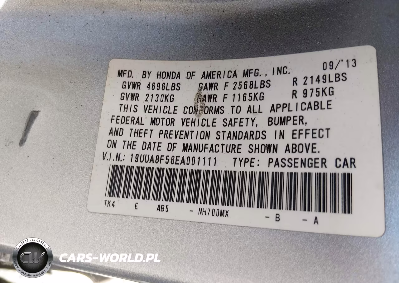 2014 Acura Tl 3.5 VIN:19UUA8F58EA001111 - 9