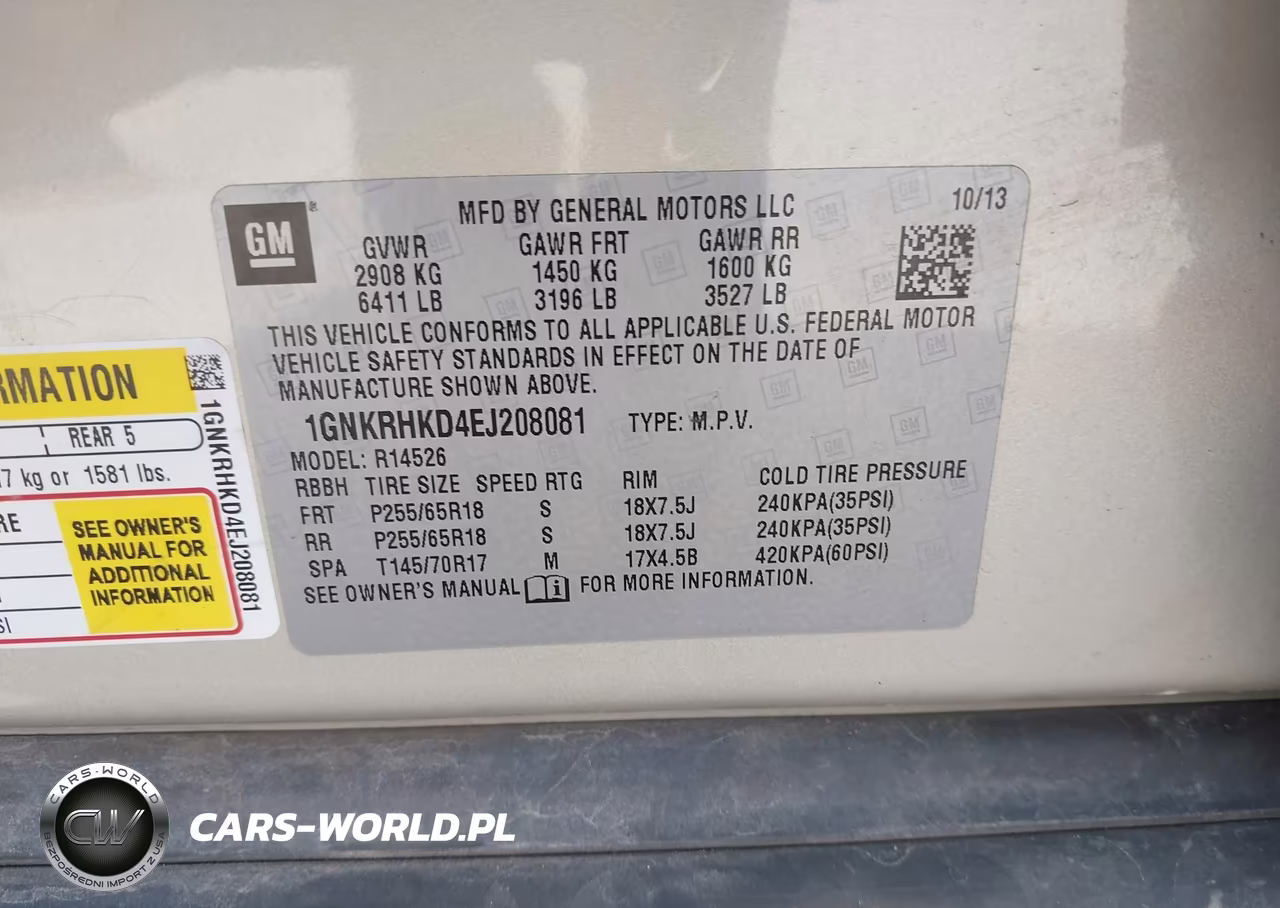 2014 Chevrolet Traverse 2Lt VIN:1GNKRHKD4EJ208081 - 9