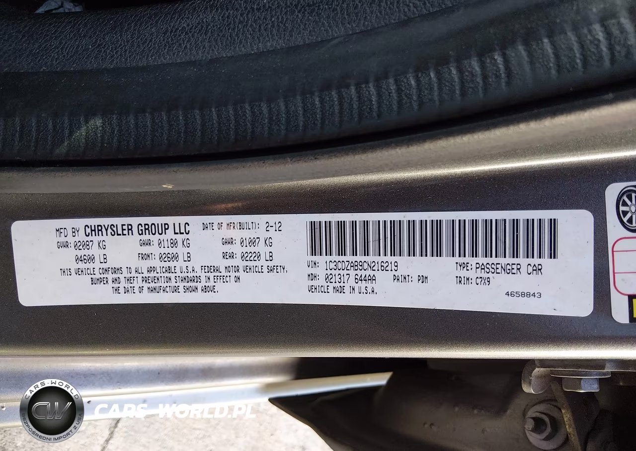 2012 Dodge Avenger Se VIN:1C3CDZAB9CN216219 - 9