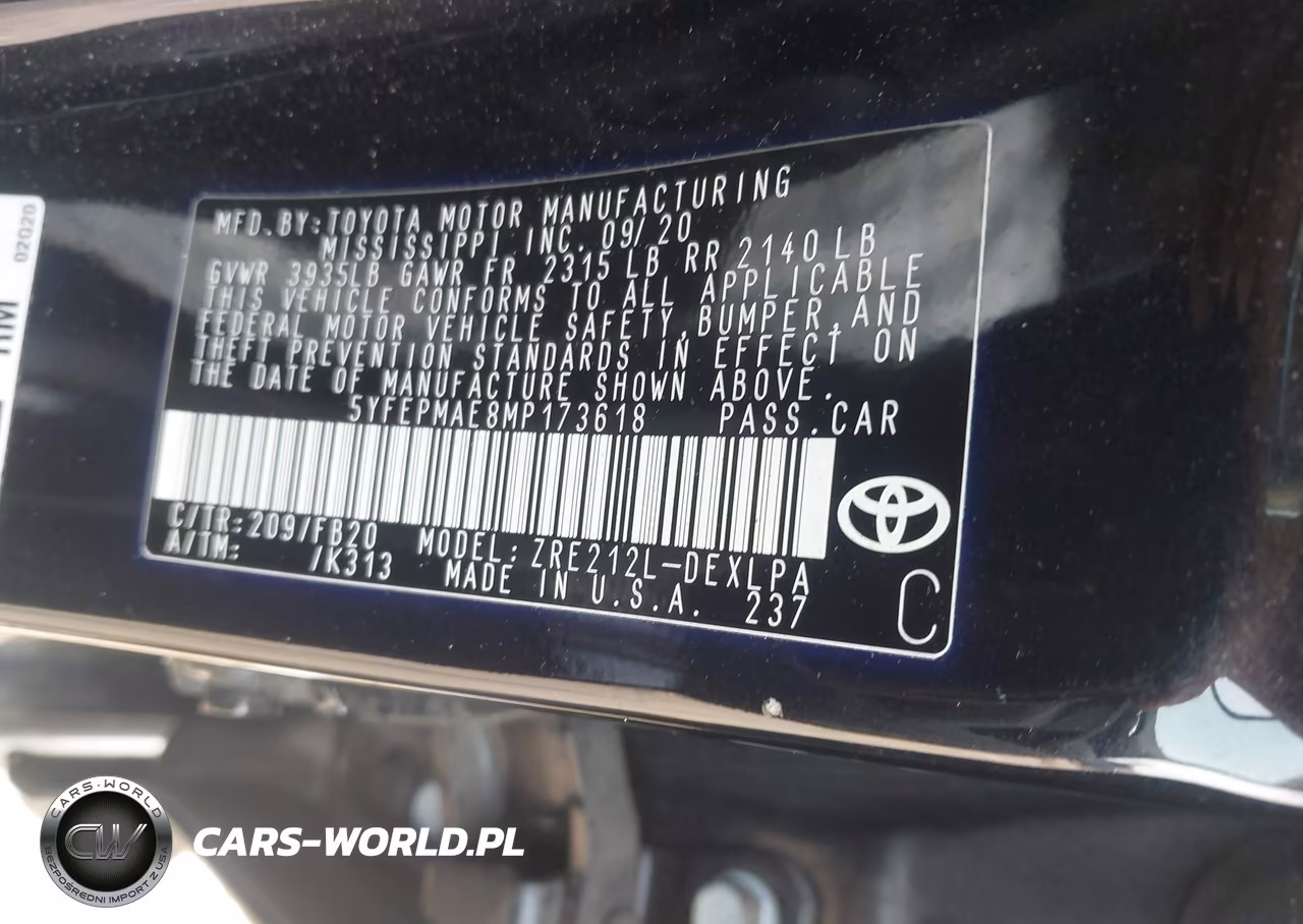 2021 Toyota Corolla Le VIN:5YFEPMAE8MP173618 - 9