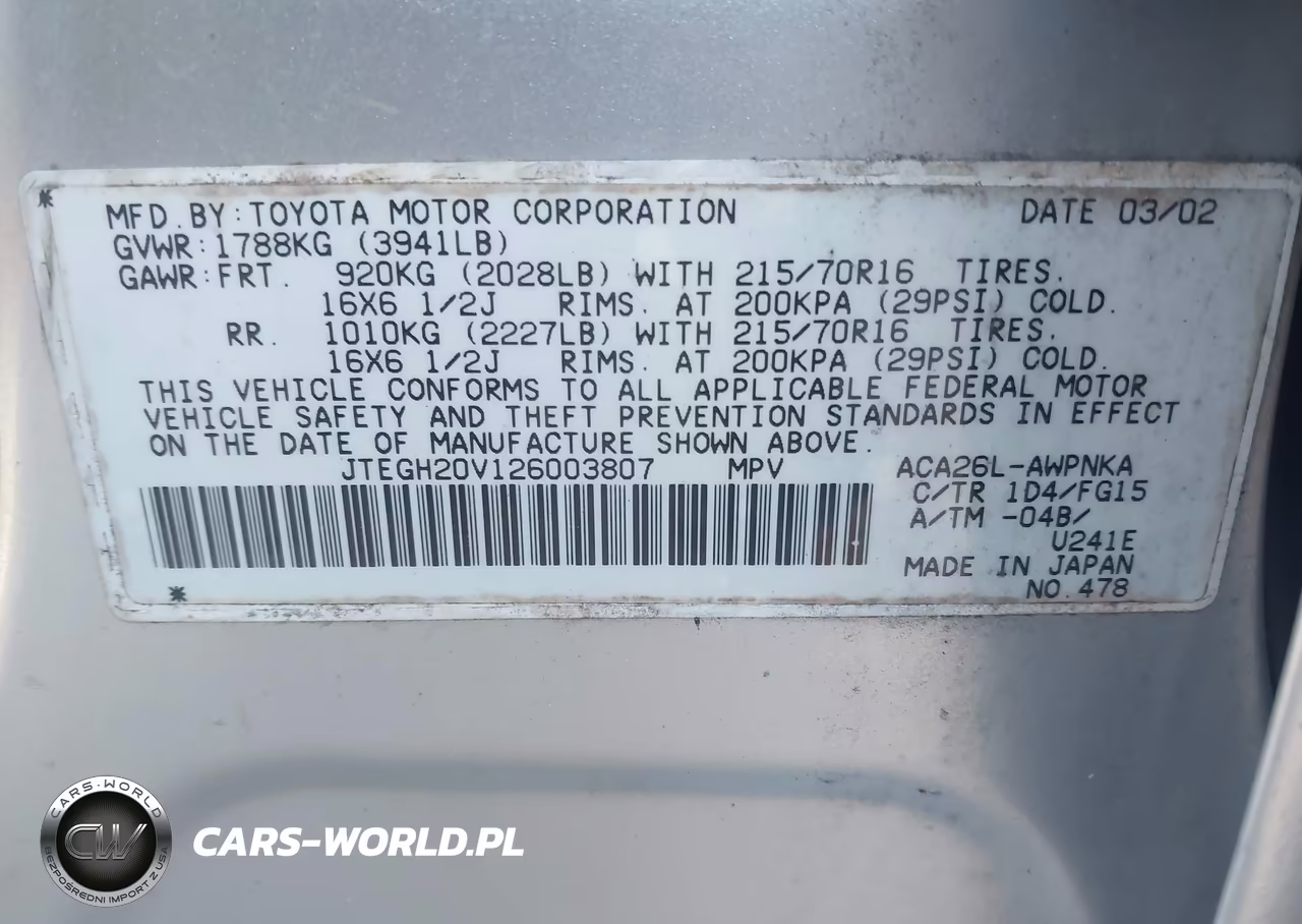 2002 Toyota Rav4 VIN:JTEGH20V126003807 - 9