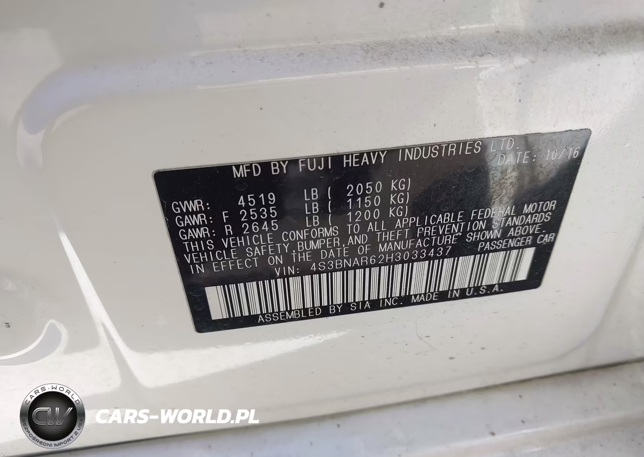 2017 Subaru Legacy Sport VIN:4S3BNAR62H3033437 - 9