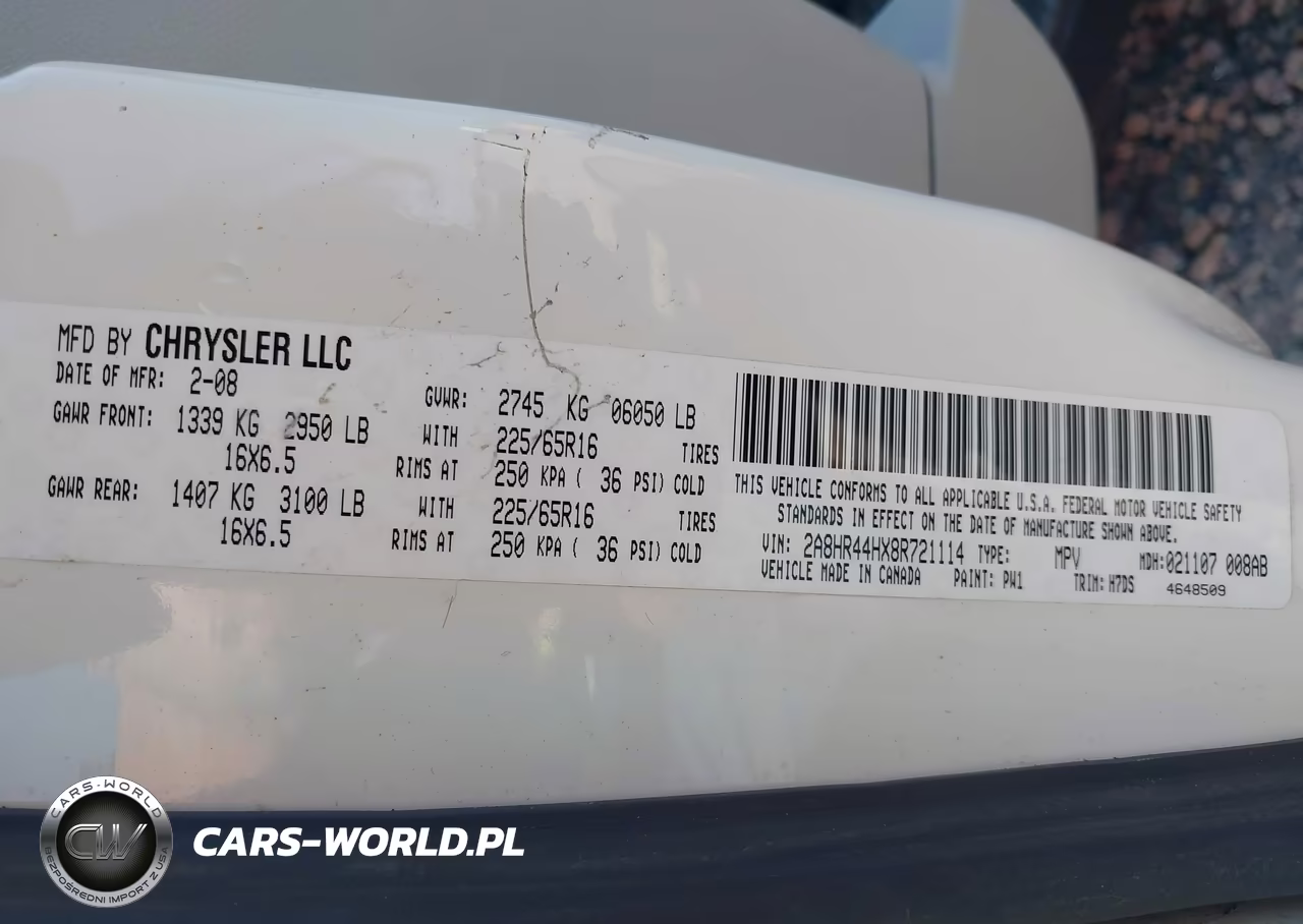 2008 Chrysler Town & Country Lx VIN:2A8HR44HX8R721114 - 9