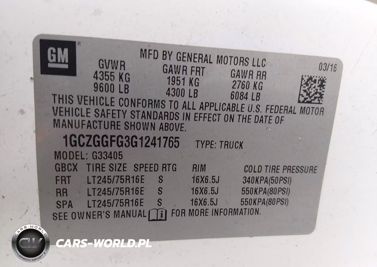 2016 Chevrolet Express 3500 Work Van VIN:1GCZGGFG3G1241765 - 9