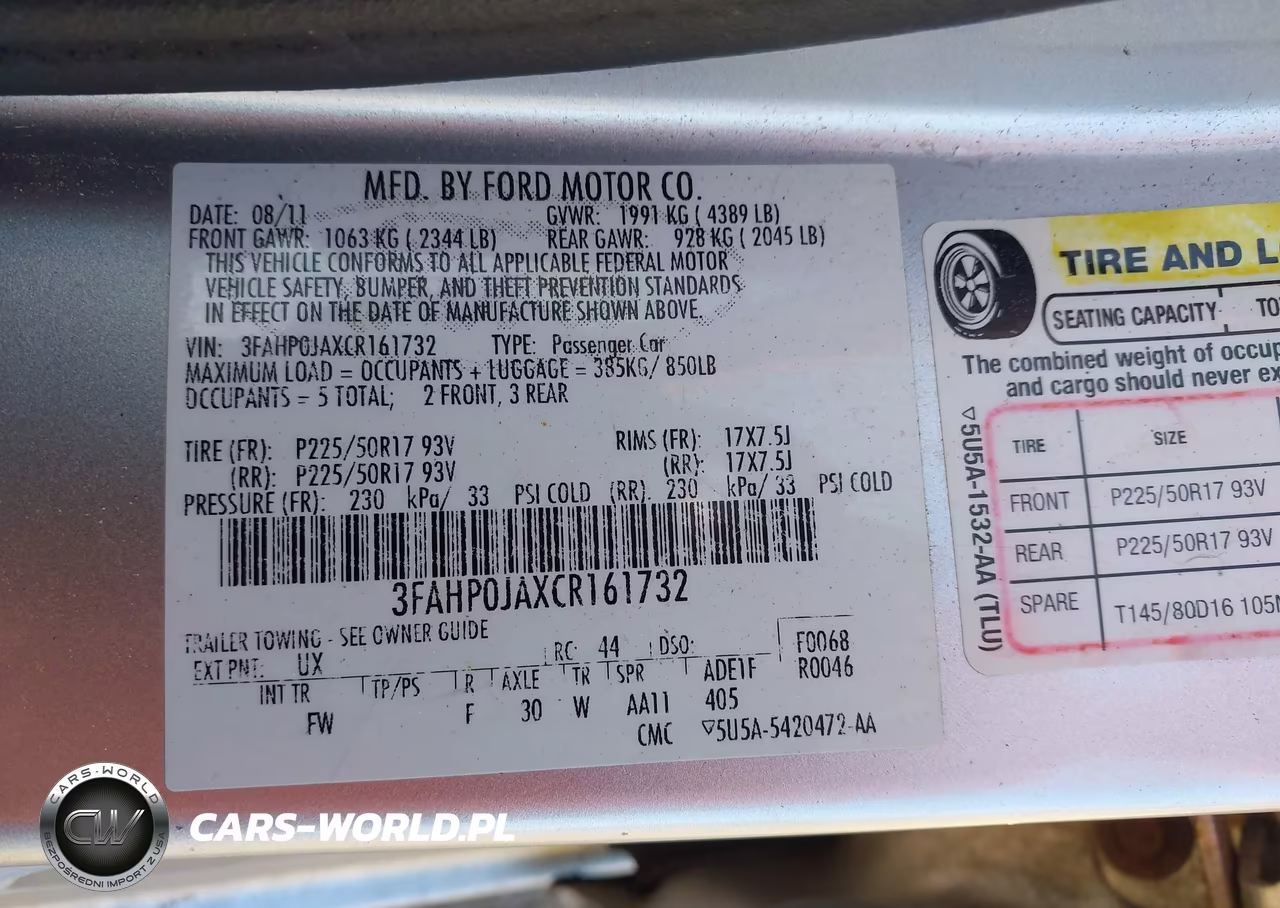 2012 Ford Fusion Sel VIN:3FAHP0JAXCR161732 - 9