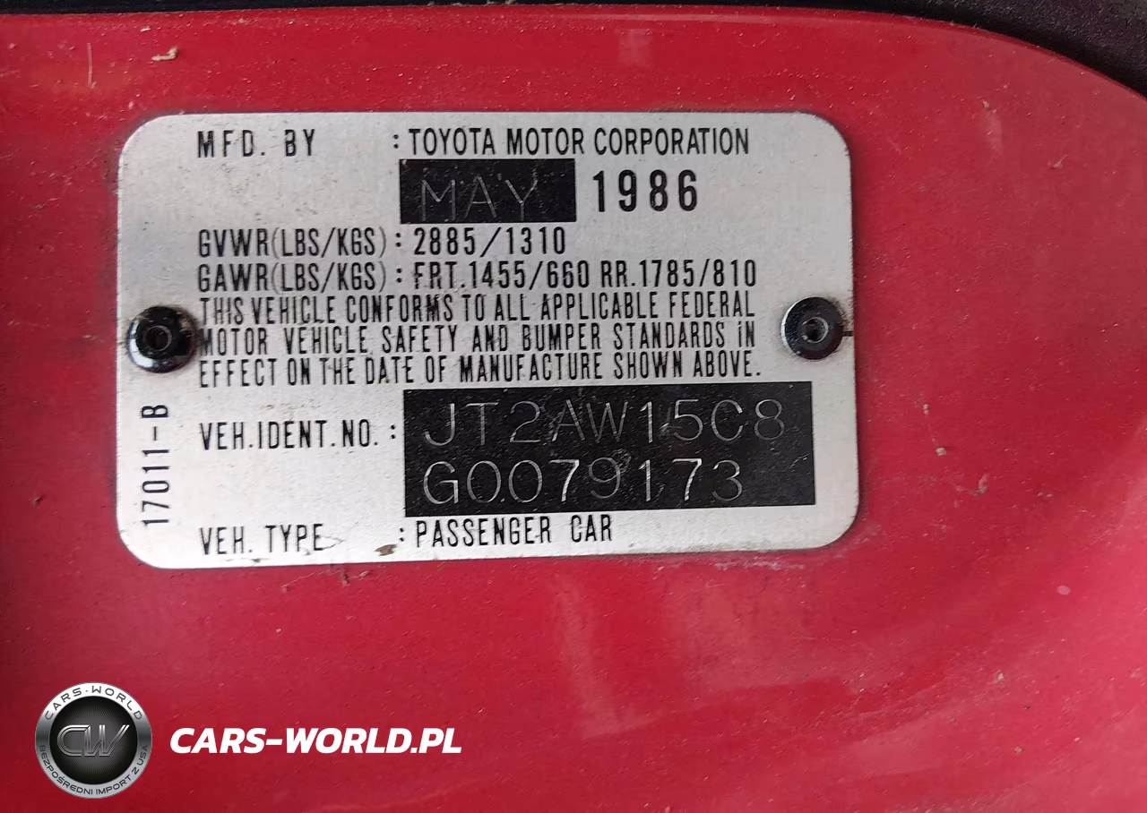 1986 Toyota Mr2 VIN:JT2AW15C8G0079173 - 9
