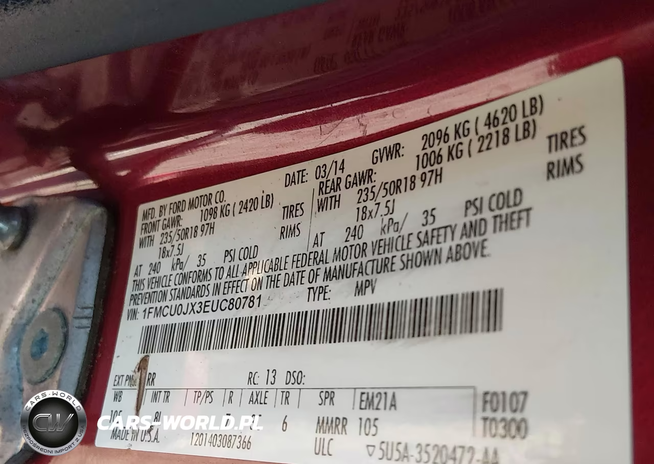 2014 Ford Escape Titanium VIN:1FMCU0JX3EUC80781 - 9