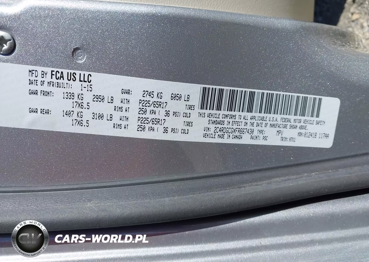 2015 Dodge Grand Caravan Sxt VIN:2C4RDGCGXFR667430 - 9