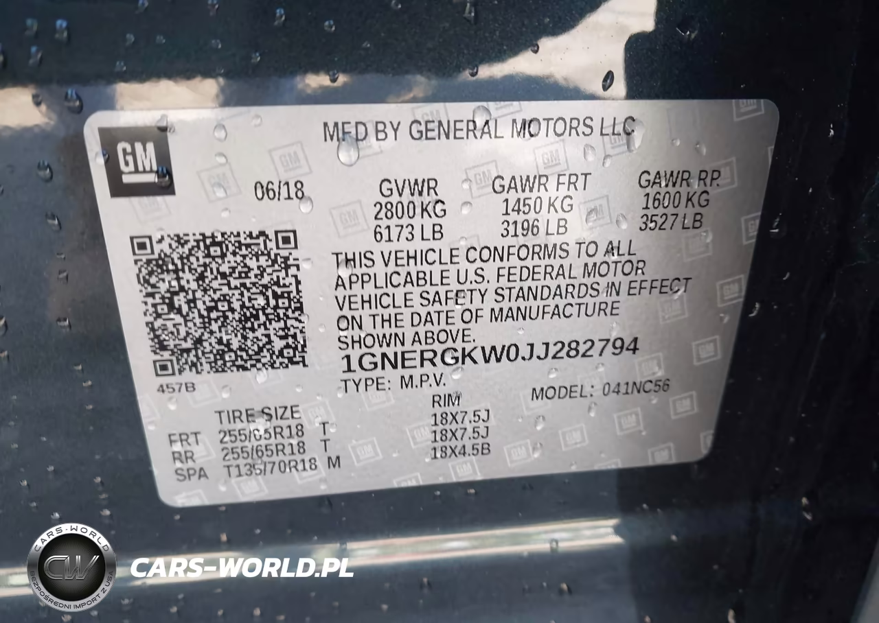 2018 Chevrolet Traverse 1Lt VIN:1GNERGKW0JJ282794 - 9