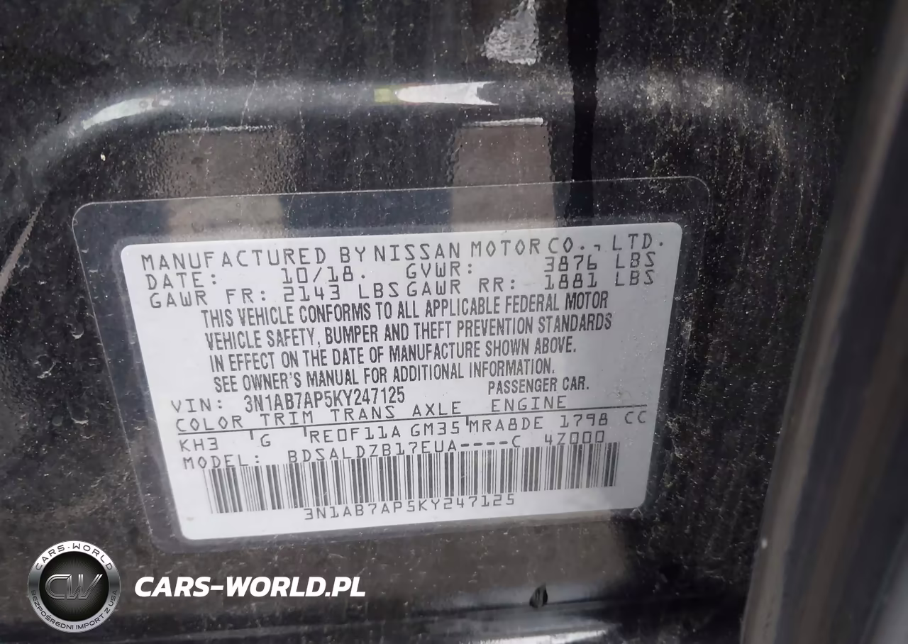 2019 Nissan Sentra Sv VIN:3N1AB7AP5KY247125 - 9