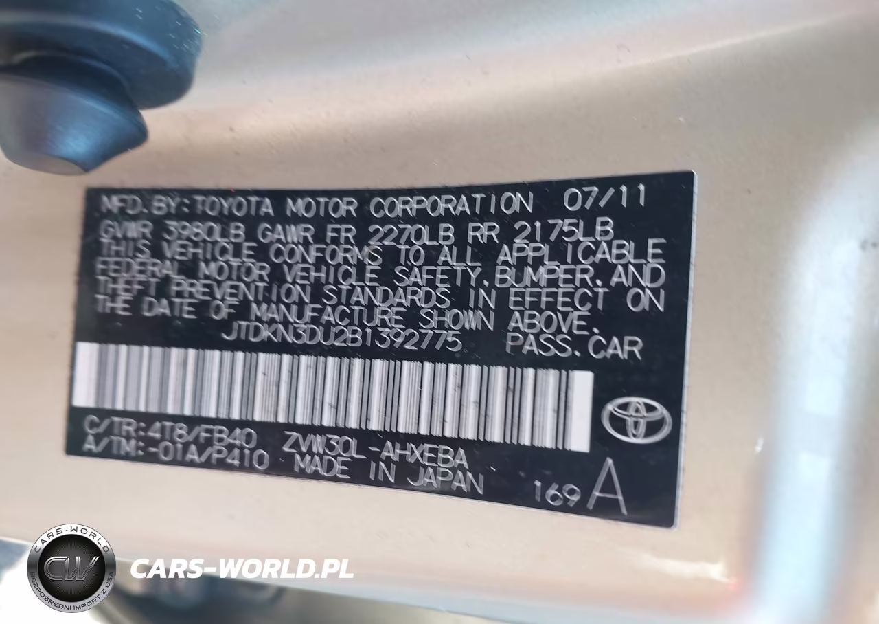 2011 Toyota Prius Three VIN:JTDKN3DU2B1392775 - 9