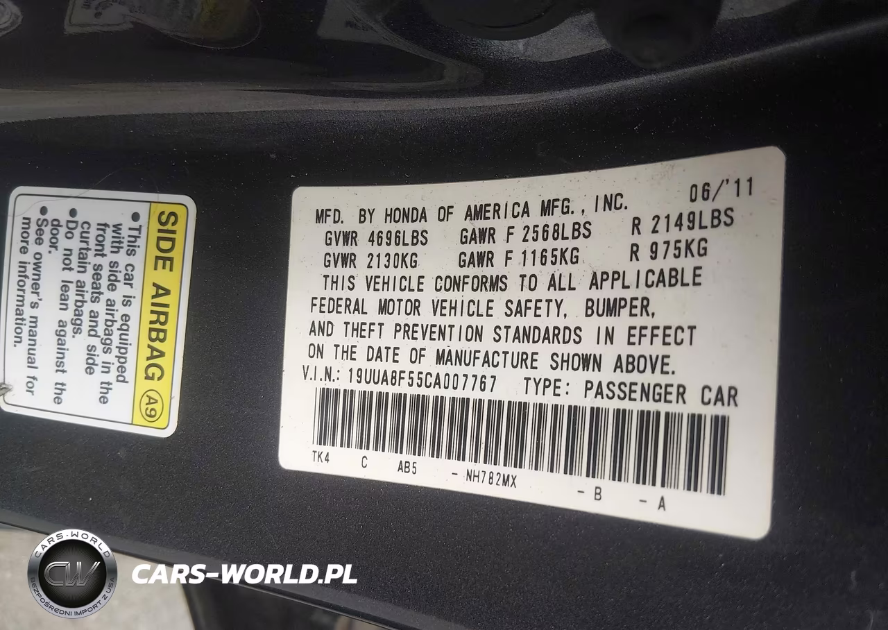2012 Acura Tl 3.5 VIN:19UUA8F55CA007767 - 9