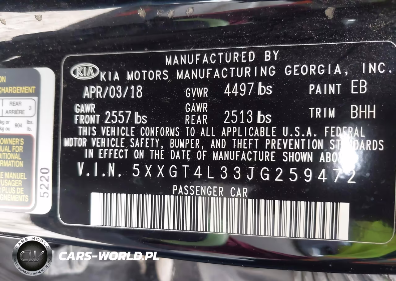 2018 Kia Optima Lx VIN:5XXGT4L33JG259472 - 9
