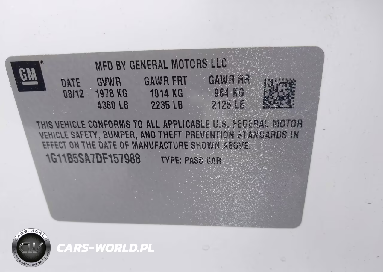 2013 Chevrolet Malibu Ls VIN:1G11B5SA7DF157988 - 9