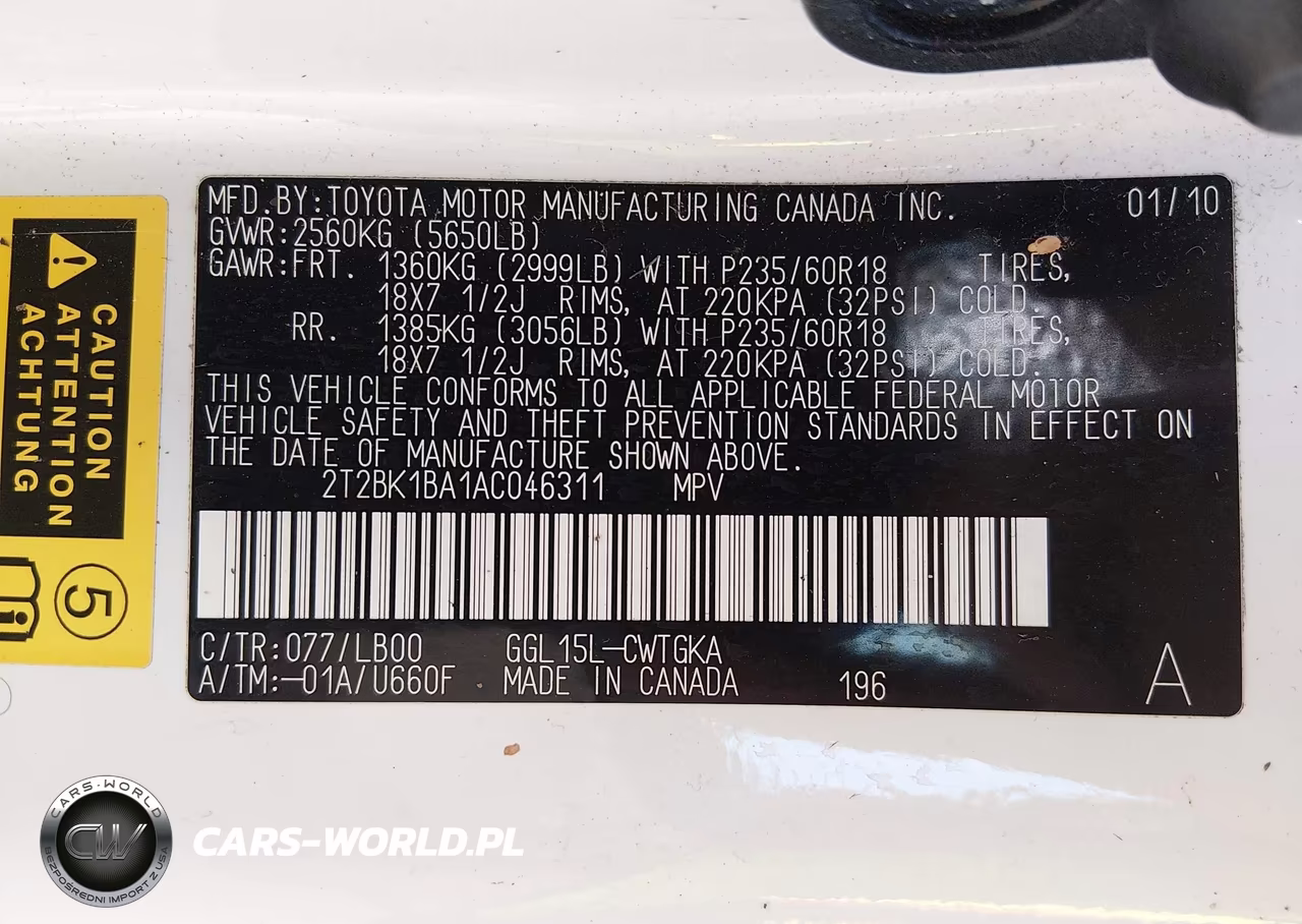 2010 Lexus Rx 350 VIN:2T2BK1BA1AC046311 - 9