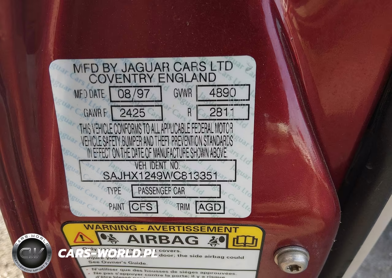 1998 Jaguar Xj8 VIN:SAJHX1249WC813351 - 9