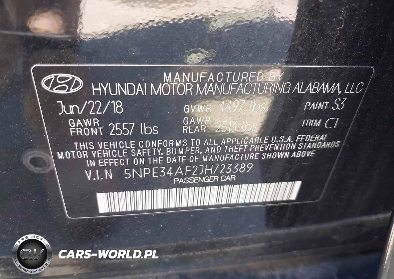 2018 Hyundai Sonata Limited VIN:5NPE34AF2JH723389 - 9