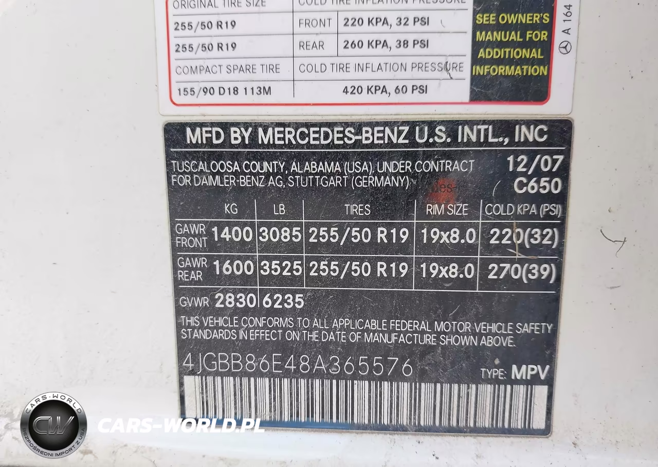 2008 Mercedes-Benz Ml 350 VIN:4JGBB86E48A365576 - 9