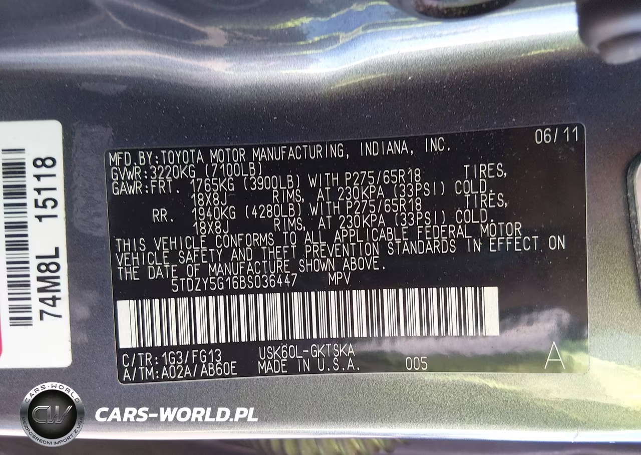 2011 Toyota Sequoia Sr5 5.7L V8 VIN:5TDZY5G16BS036447 - 9