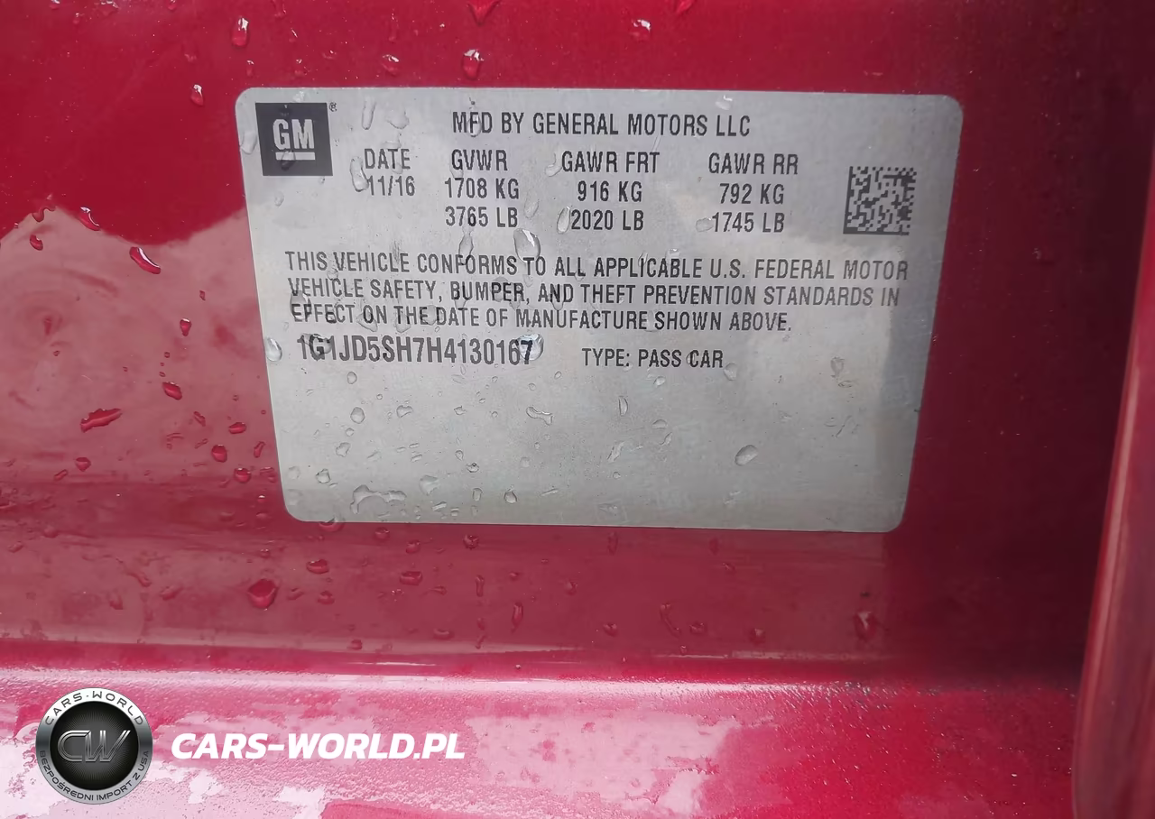 2017 Chevrolet Sonic Lt Auto VIN:1G1JD5SH7H4130167 - 9