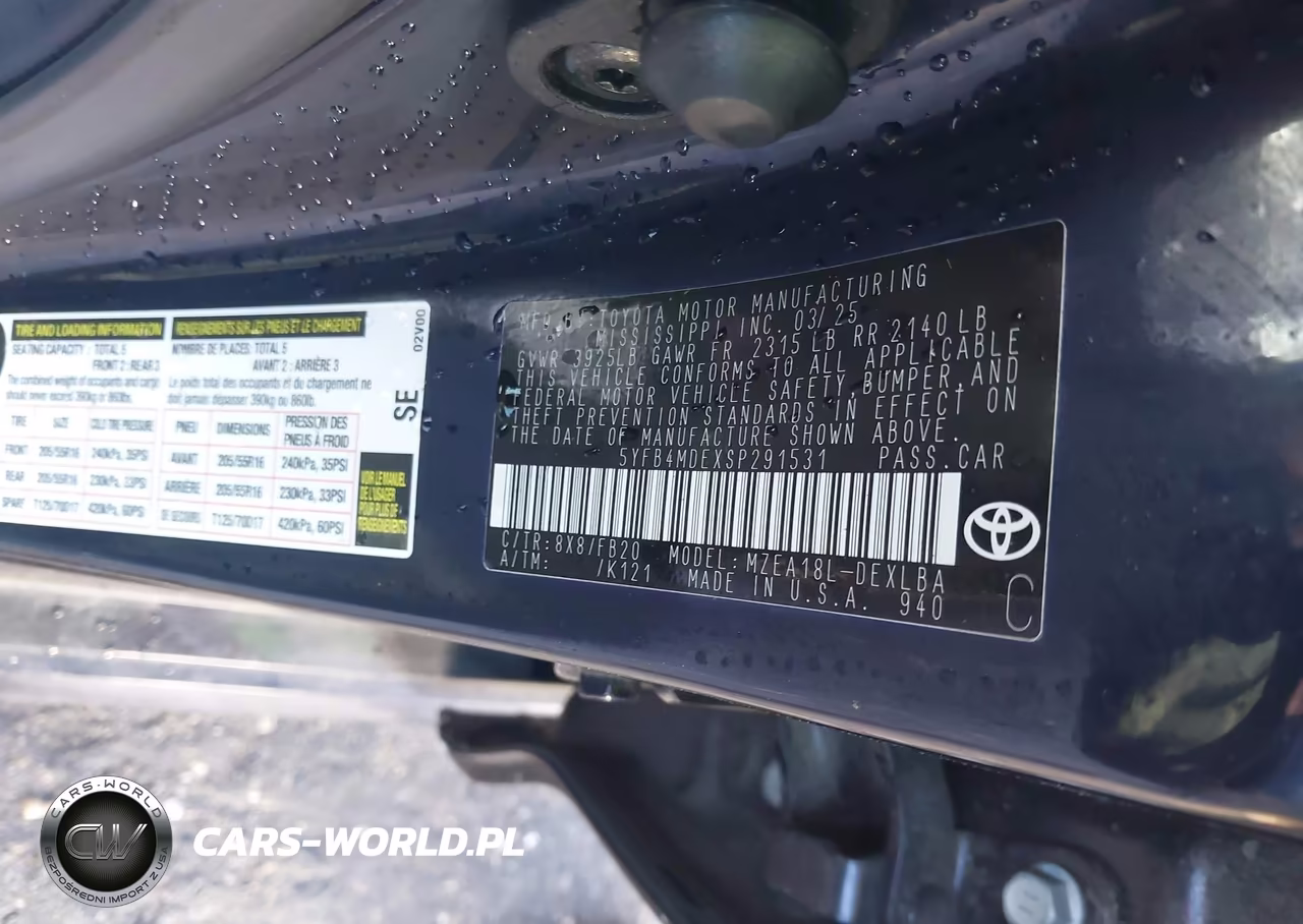 2025 Toyota Corolla Le VIN:5YFB4MDEXSP291531 - 9