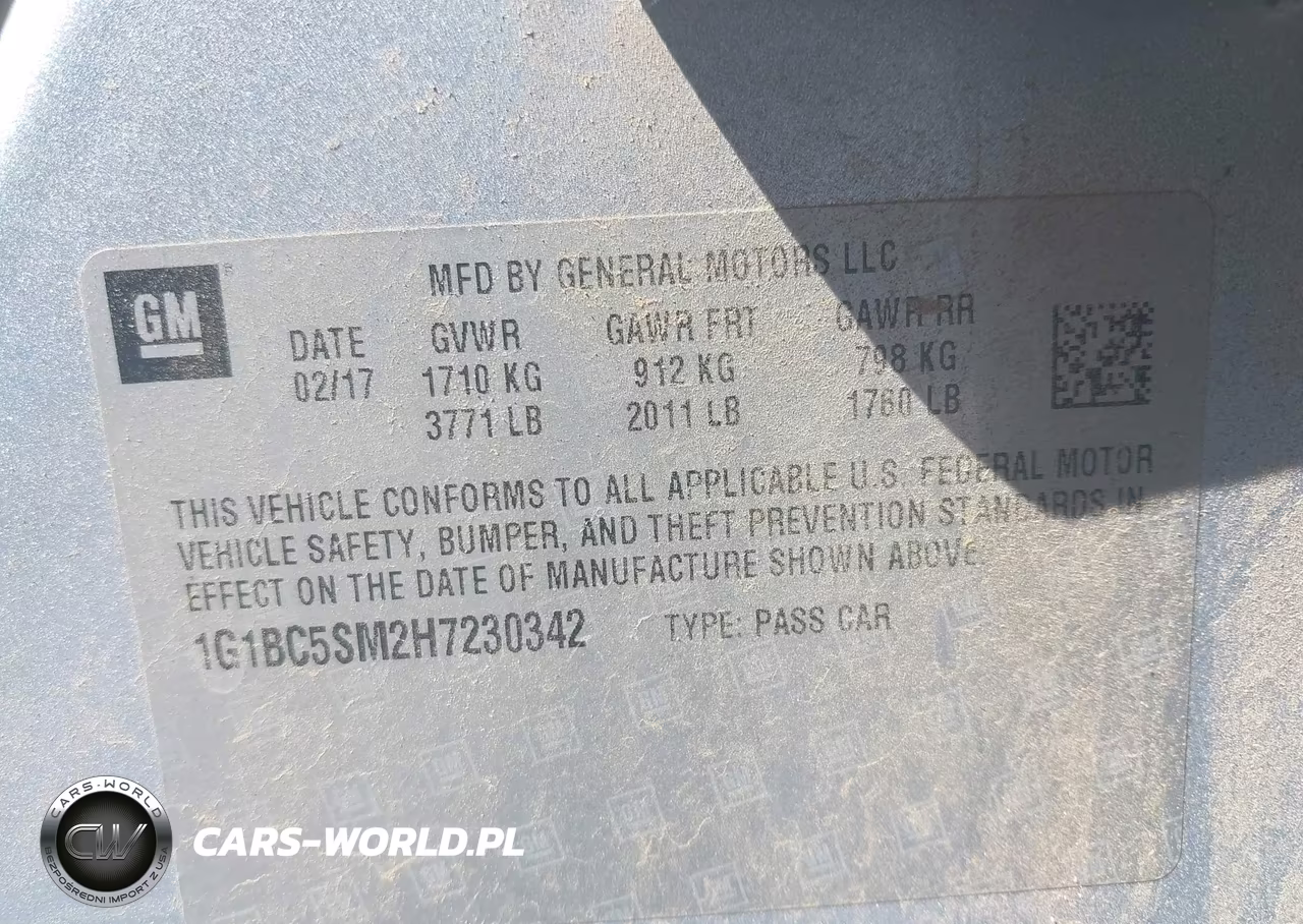 2017 Chevrolet Cruze Ls Auto VIN:1G1BC5SM2H7230342 - 9