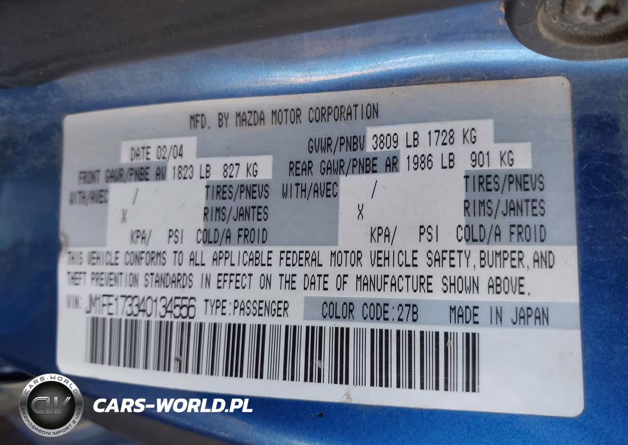 2004 Mazda Rx-8 6 Speed Manual VIN:JM1FE173340134556 - 9