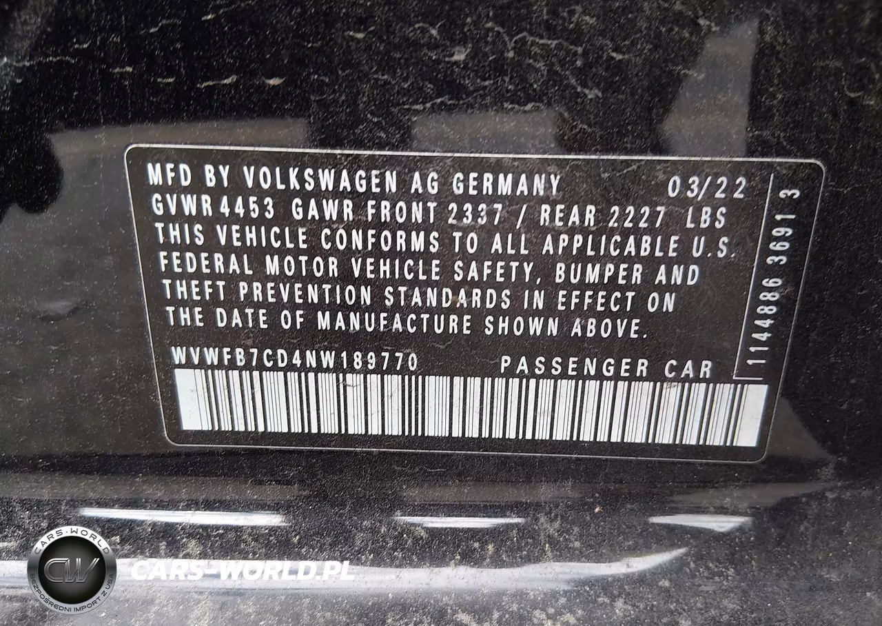 2022 Volkswagen Golf R 2.0T VIN:WVWFB7CD4NW189770 - 9