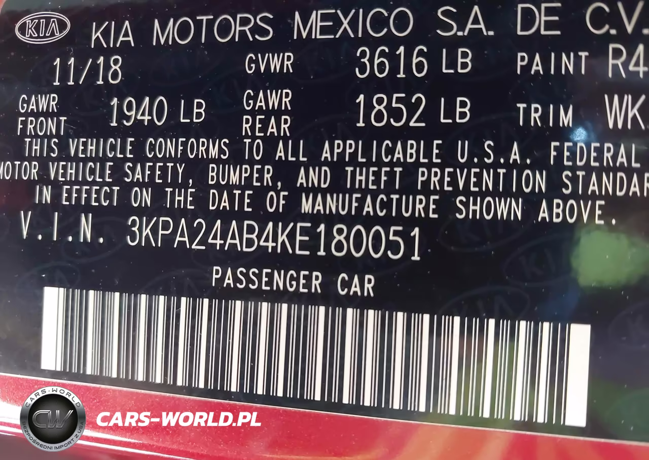 2019 Kia Rio S VIN:3KPA24AB4KE180051 - 9