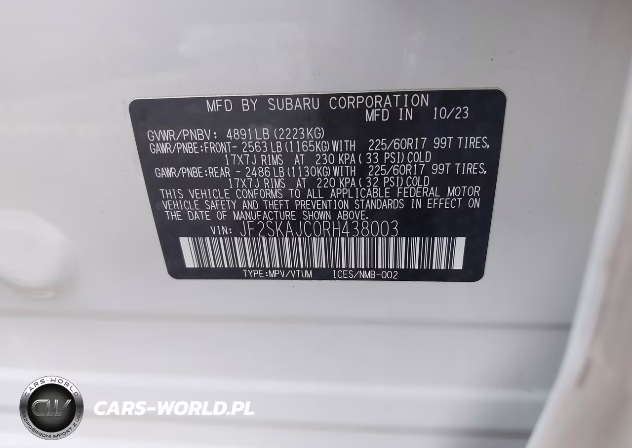 2024 Subaru Forester Wilderness VIN:JF2SKAJC0RH438003 - 9
