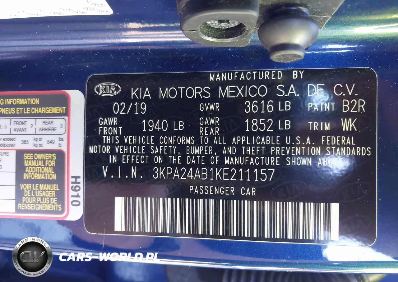 2019 Kia Rio S VIN:3KPA24AB1KE211157 - 9