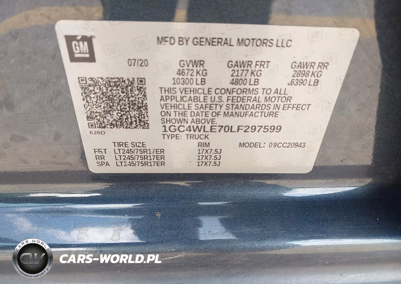 2020 Chevrolet Silverado 2500Hd 2Wd Long Bed Wt VIN:1GC4WLE70LF297599 - 9