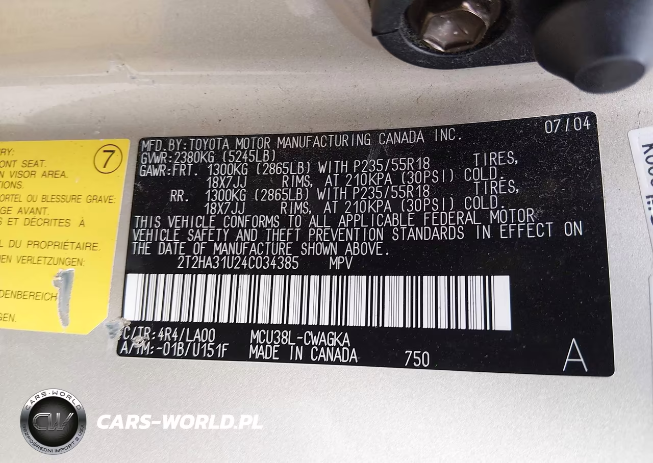 2004 Lexus Rx 330 VIN:2T2HA31U24C034385 - 9