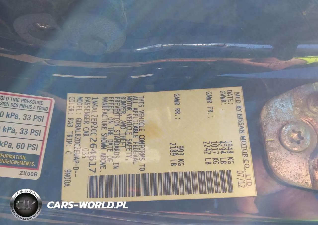 2012 Nissan Altima 2.5 S VIN:1N4AL2EP2CC264617 - 9