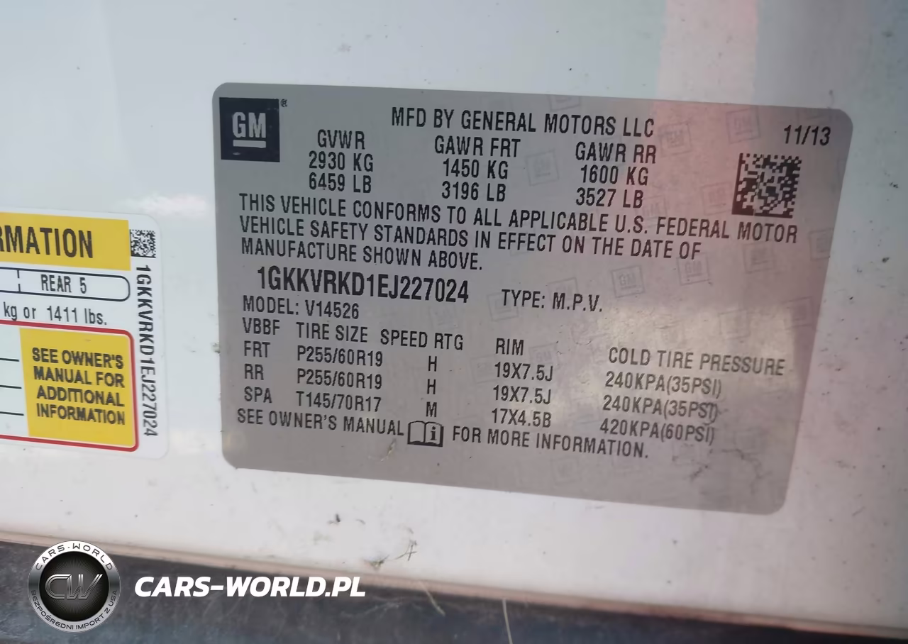 2014 GMC Acadia Slt-1 VIN:1GKKVRKD1EJ227024 - 9