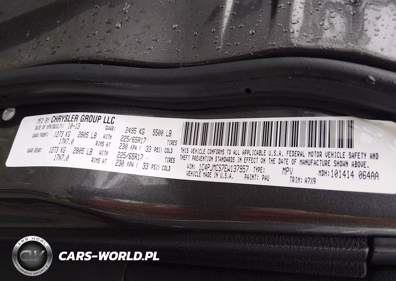 2014 Jeep Cherokee Latitude VIN:1C4PJMCS7EW137957 - 9
