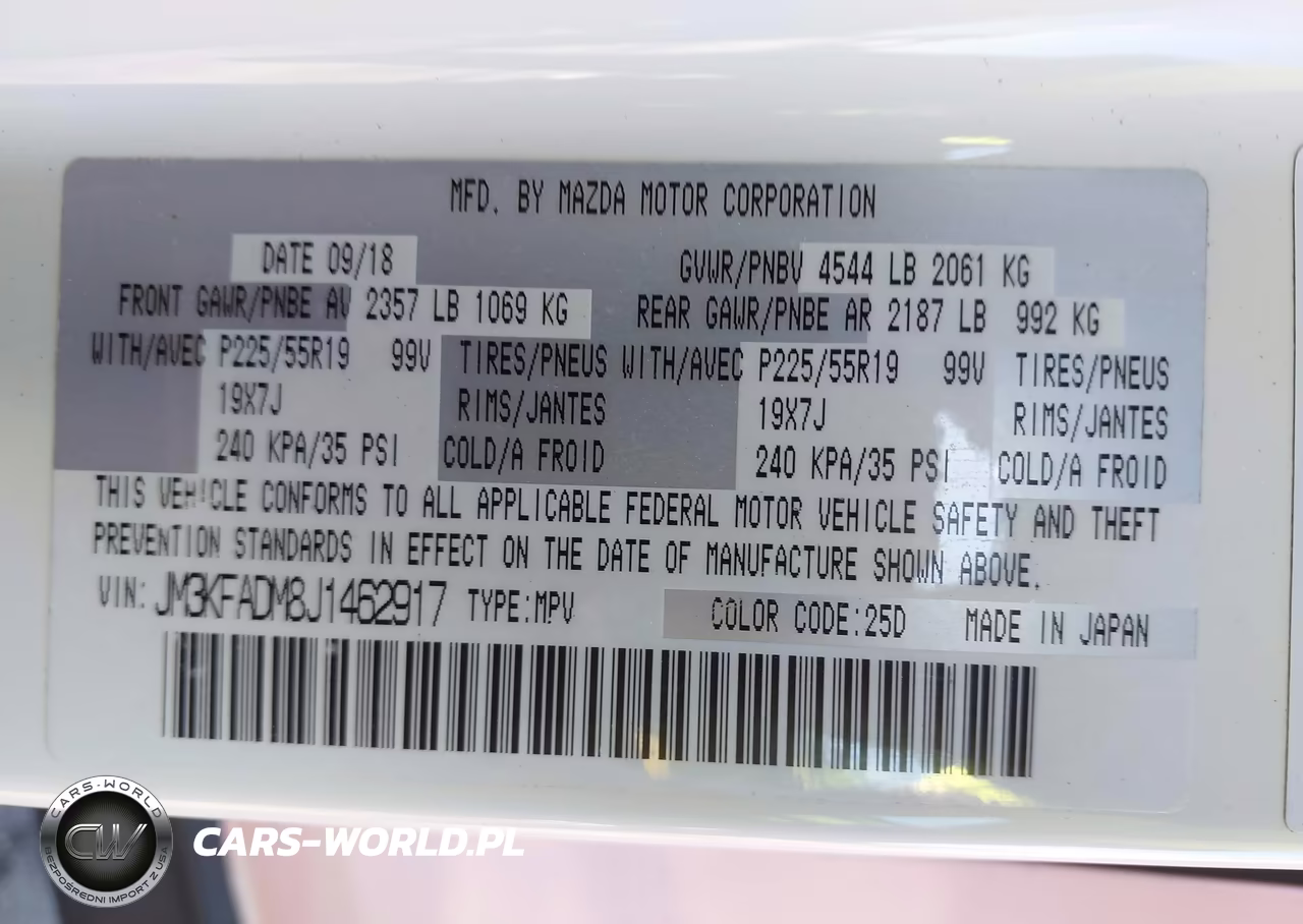 2018 Mazda Cx-5 Grand Touring VIN:JM3KFADM8J1462917 - 9