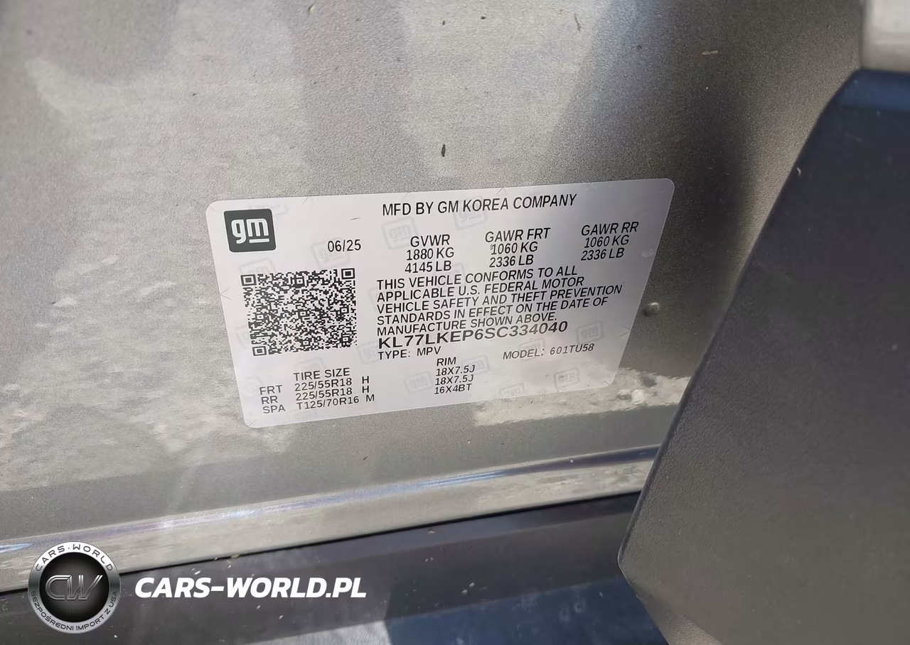 2025 Chevrolet Trax Fwd Activ VIN:KL77LKEP6SC334040 - 9