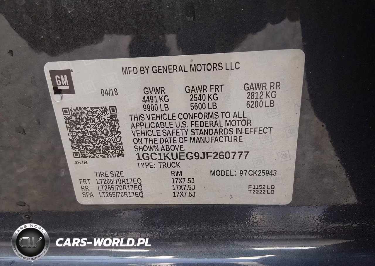 2018 Chevrolet Silverado 2500Hd Wt VIN:1GC1KUEG9JF260777 - 9
